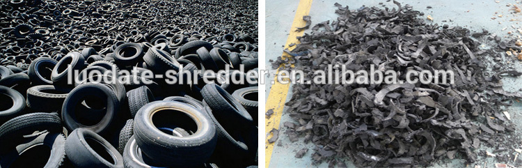 Multi functional rubber coarse and fine tire shredder