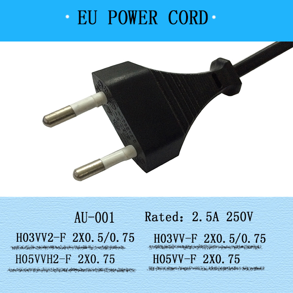 Best selling Eu ac power cord 3 pin plug with low price in CHINA
