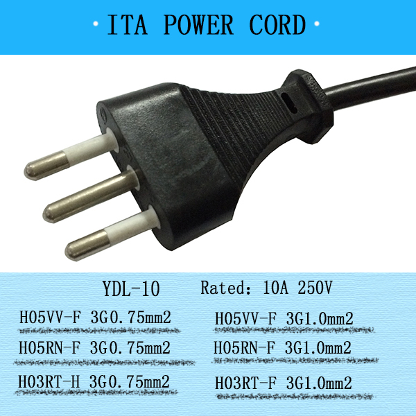 IEC 60320 C15 3 Conductor 3 Prong AC Power Cord Korea KSC8305 Certification