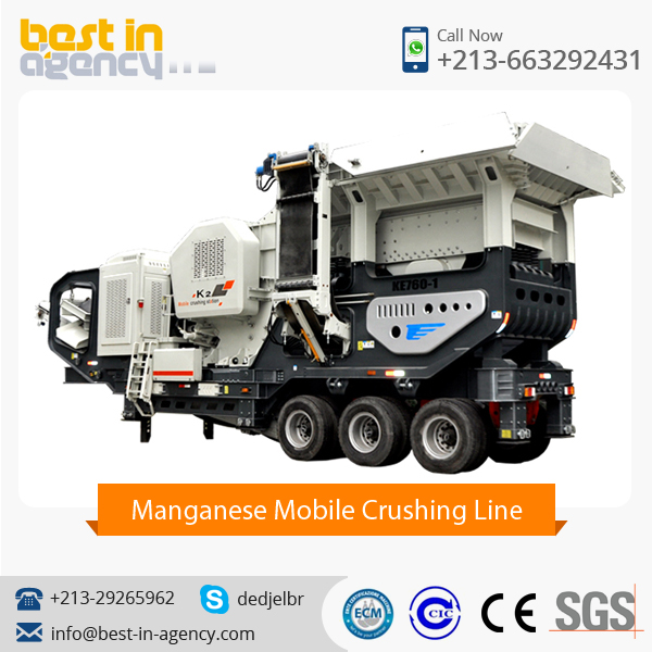 200-250 MTPH Manganese Mobile Crushing and Screening Plant