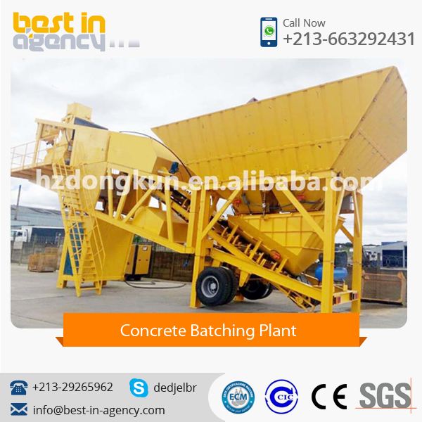 2019 Advanced Commercial Mobile Concrete Batching Plant at Best Price