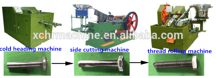 Hex head bolt making machine/cold heading machine/thread rolling machine