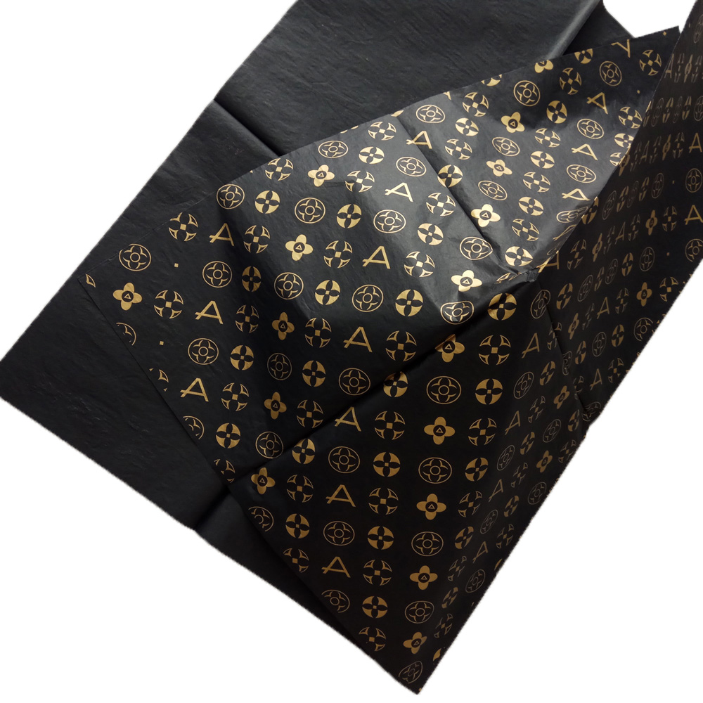 Customize  unique gold metallic soft thin wrapping tissue paper with your logo