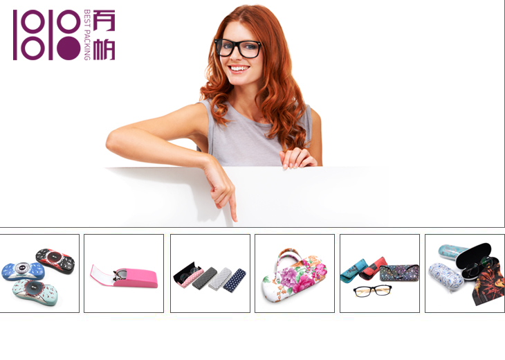 Manufactural leather optical glasses case for woman