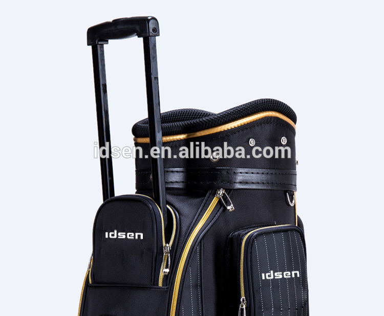 wholesale custom men Canvas golf bag With Wheels and stand golf bag