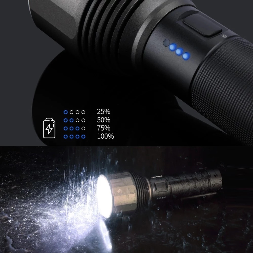 Xiaomi Nextool Outdoor Flashlight 2000lm Rechargeable Outdoor Electric Torch 380 Meters Long Shot