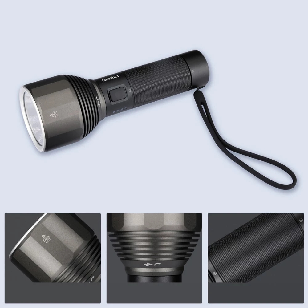 Xiaomi Nextool Outdoor Flashlight 2000lm Rechargeable Outdoor Electric Torch 380 Meters Long Shot