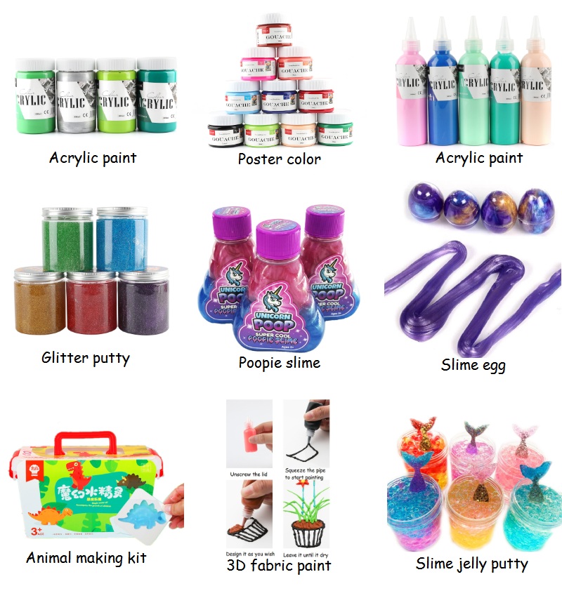 Factory Supply Glitter/Pearl/Neon Acrylic Paints, Craft Smart Acrylic Paint Glow Paint