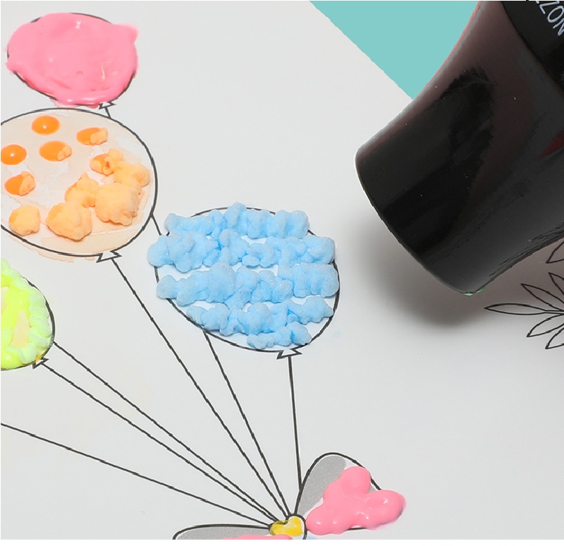 Wonderful Coloring Fabric Paint, Factory Supply 3D Puffy Paint With Marker Pen Tube Package