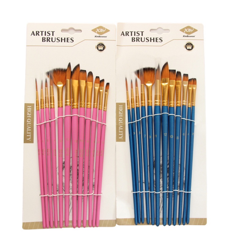 12 PCS Includes Paint Brush Set For Artist And Kids, Hotsale Art Painting Brushes Supplies