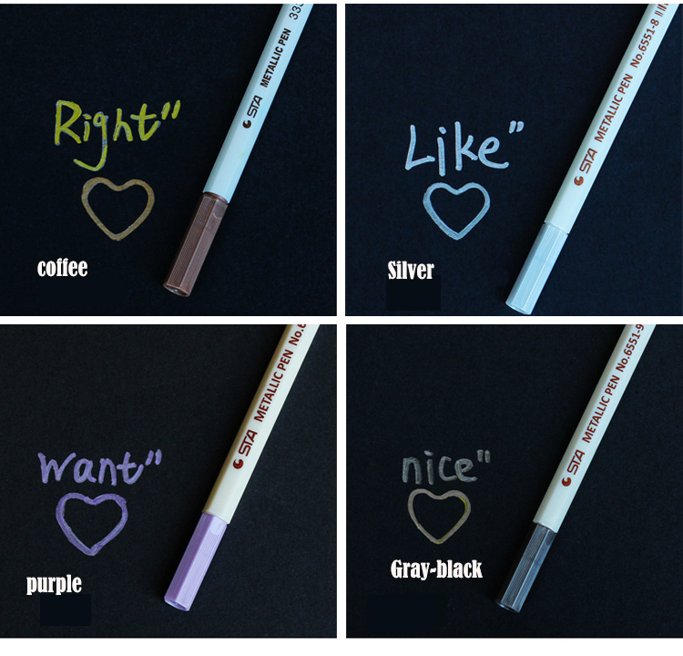 DIY Photo Album Star Pen Metal Growth Manual Painting Color Pen Tool Set