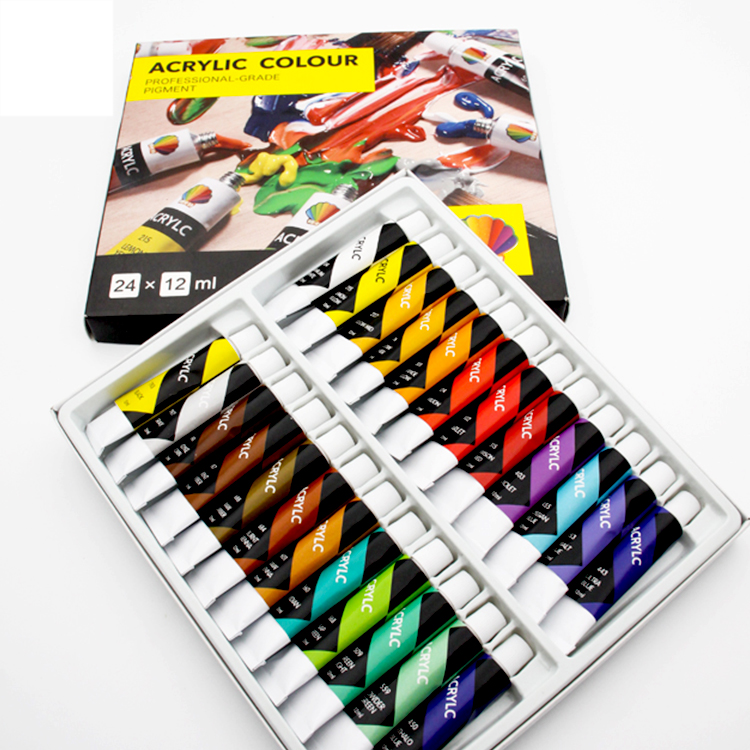 Wholesale 24 colors Children Drawing Art Pigment Washable Finger Paint Set