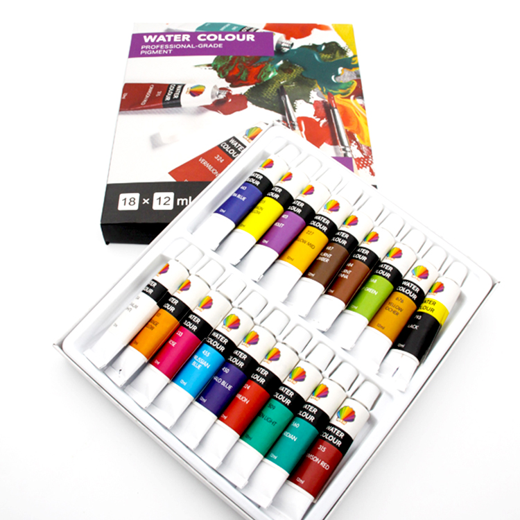 High Quality 18color 12ml Solid Watercolor Paint Set