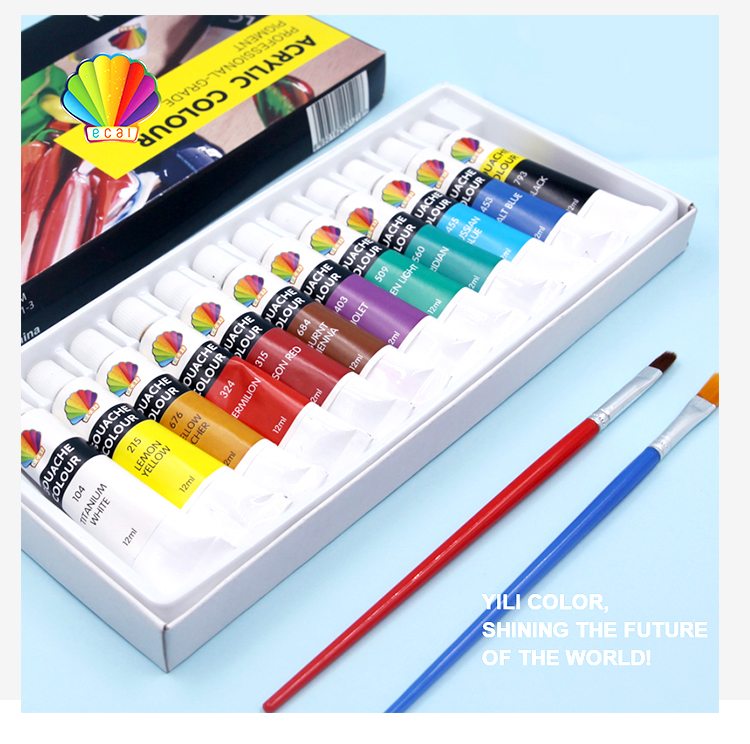 12 colors 12 ml Drawing Gouache Paint Art Set Item number: