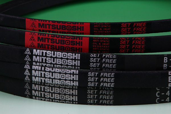 High quality Mitsuboshi Belting transmission V-belts and wedge belts for industrial and agricultural use. Made in Japan