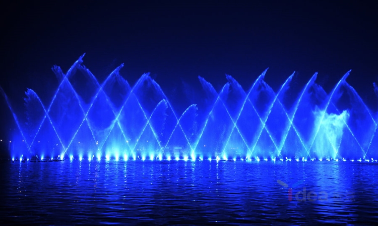 outdoor digital dancing musical water fountain with led colorful changing light