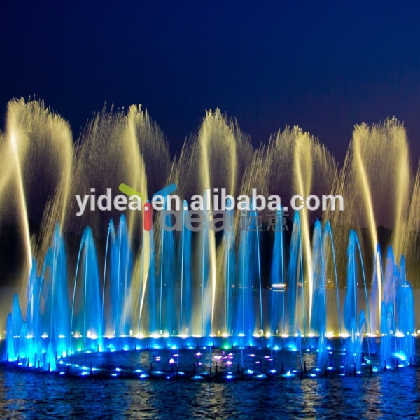 beautiful 1D 2D 3D digital water fountain nozzle with colorful led lights