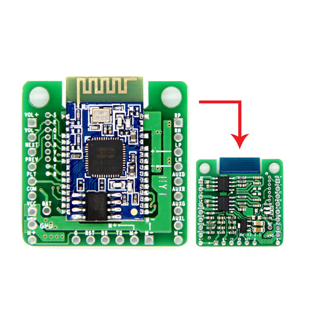 RDS Electronics - Bluetooth amplifier module AUX audio receiver BK8000L stereo double 5W amplifier module