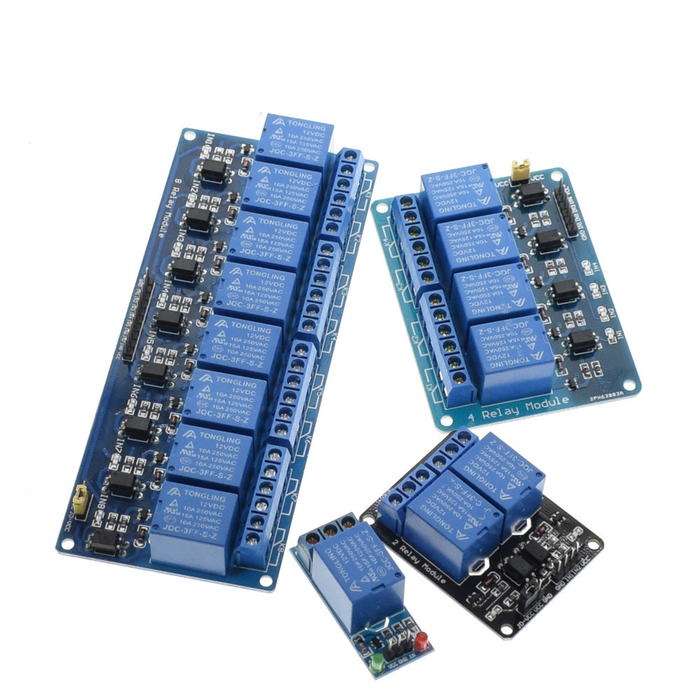 RDS Electronics 5v 12v 1 2 4 6 8 channel relay module with optocoupler Relay Output 1 2 4 6 8 way relay module