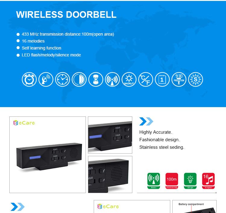 Newest design indoor wireless doorbell amplifier