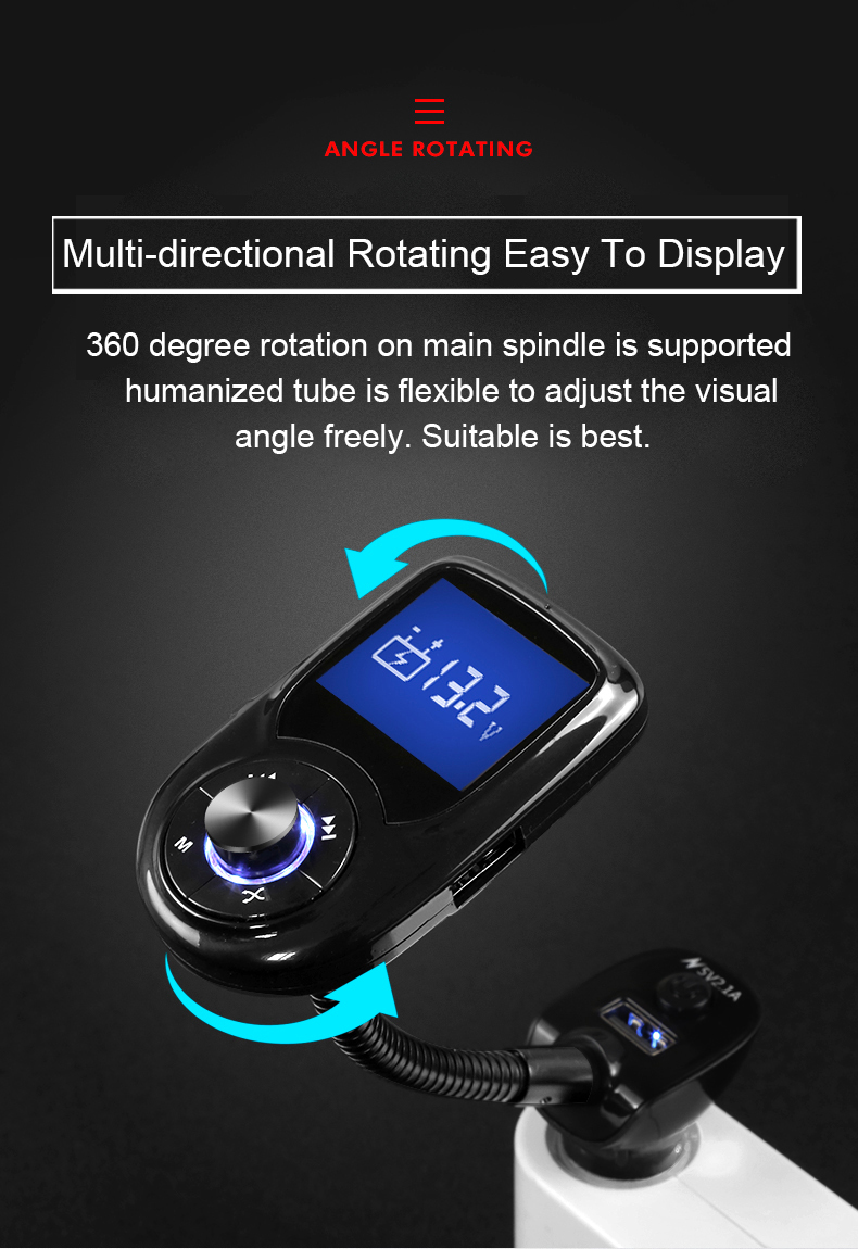 Dual USB car charger Hands-free MP4 Player Bluetooth FM transmitter for car