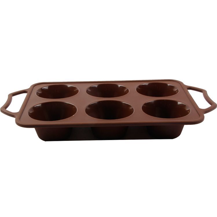6 Cubes Silicone Muffin Mould Cup Cake Mould Silicone Cake Mould Mold  Nonstick BPA Free Food Grade