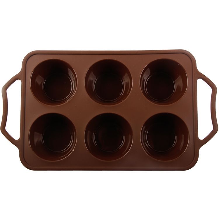 6 Cubes Silicone Muffin Mould Cup Cake Mould Silicone Cake Mould Mold  Nonstick BPA Free Food Grade