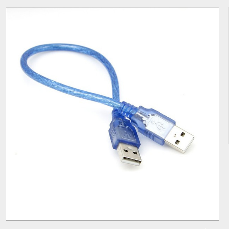 USB2.0 data cable USB cable 1.5m USB2.0 male to male cable full copper transparent blue