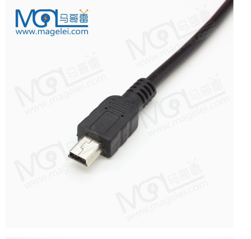 Dual Usb 2.0 cable male to mini usb male data cable