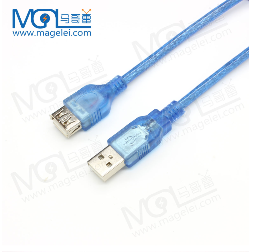 Bulk Cheap Transparent Blue 6ft USB A Male To Female Data Cable Usb Cable_usbcable