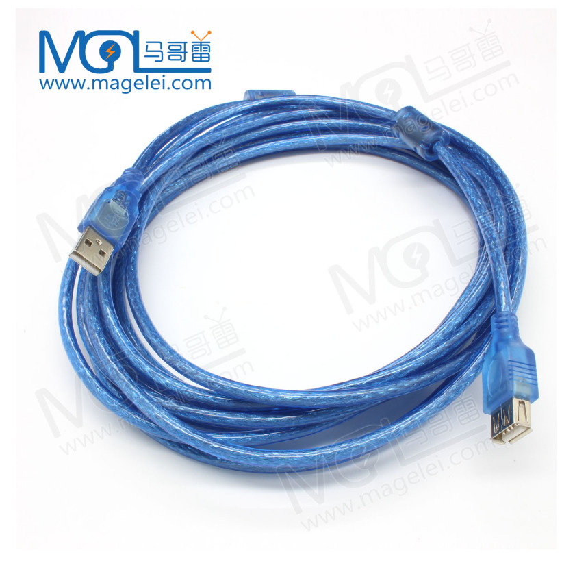 Bulk Cheap Transparent Blue 6ft USB A Male To Female Data Cable Usb Cable_usbcable