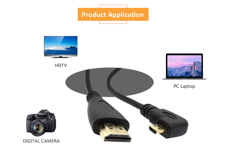 Hdmi to micro hdmi av displayport adapter cable 90 degree