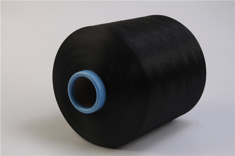 Wholesale black/white polyester DTY air spandex covered yarn