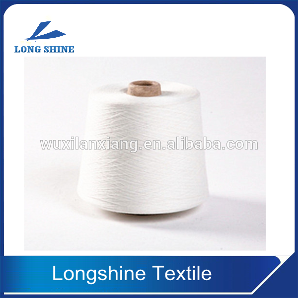 Low price white 100%cotton core spun spandex covered yarn 18S+70D for knitting