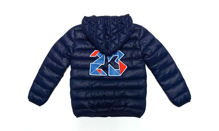 Winter thick soft comfortable navy stylish kid hooded waterproof jacket for boys