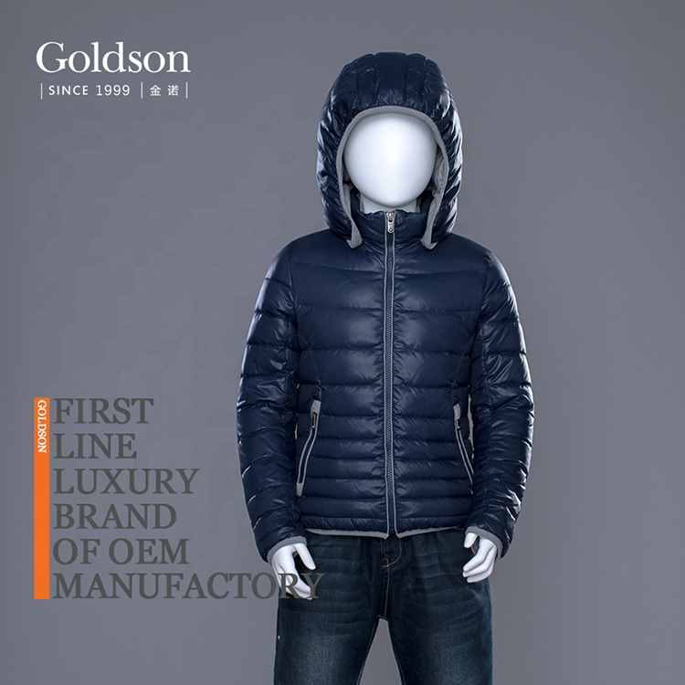 Chinese Manufacturer Custom Fashion Hooded Boy Down Jacket For Winter