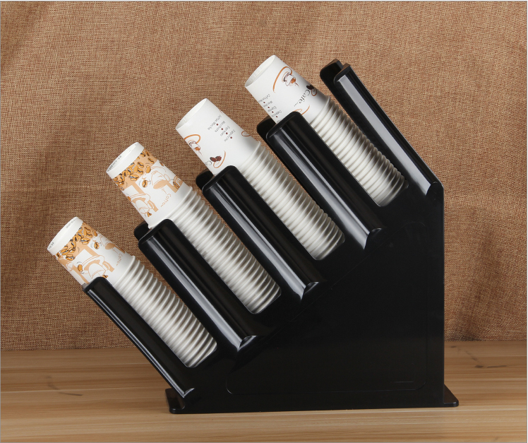 Wholesale Coffee Cup Holder Mug Display Rack Paper Acrylic Plastic Cup Dispenser