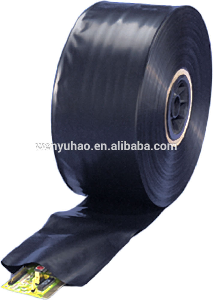 4 Mil Black Conductive Poly Tubing on Rolls