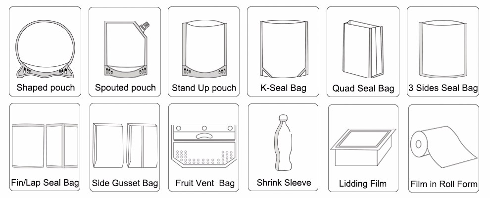 Custom snack packaging zipper stand up food bag three-layer laminated aluminium foil packaging malaysia