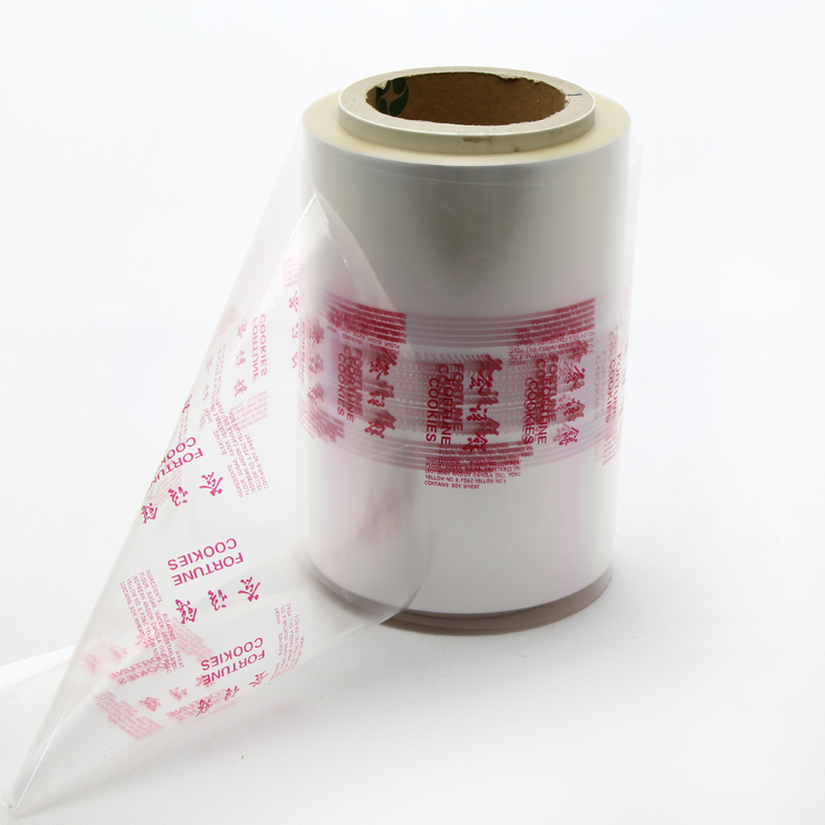 custom food packaging laminated roll film printed plastic BOPP aluminum foil film for cookies
