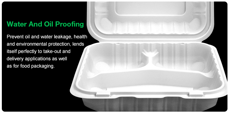 biodegradable disposable hamburger food container packaging
