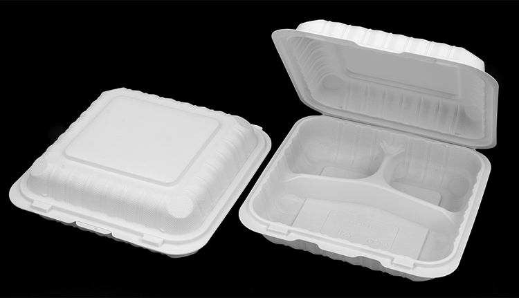 biodegradable single use plastic takeaway food packaging clamshell disposable lunch container box
