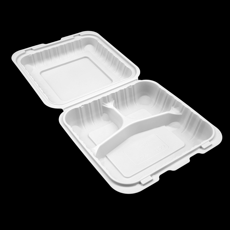 biodegradable single use plastic takeaway food packaging clamshell disposable lunch container box