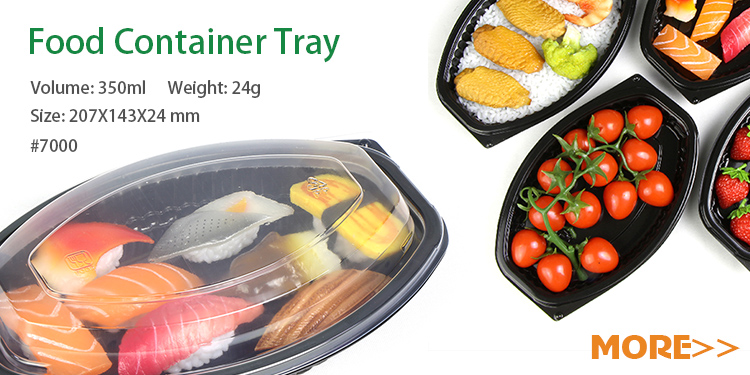 Biodegradable Disposable Tableware 3 Compartments Plastic Lunch Food Container