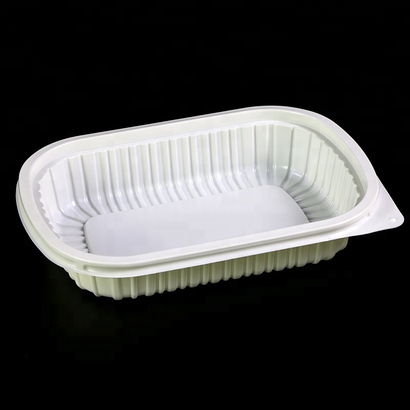microwaveable plastic fast food chicken container disposable snack tray with lid