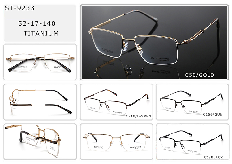 Ready stock New arrival optical titanium frames, designer design brand eyeglasses for men