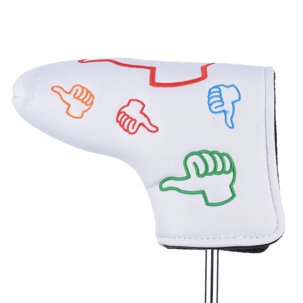 PU leather Putter cover Custom 3D embroidery soft Golf driver headcover