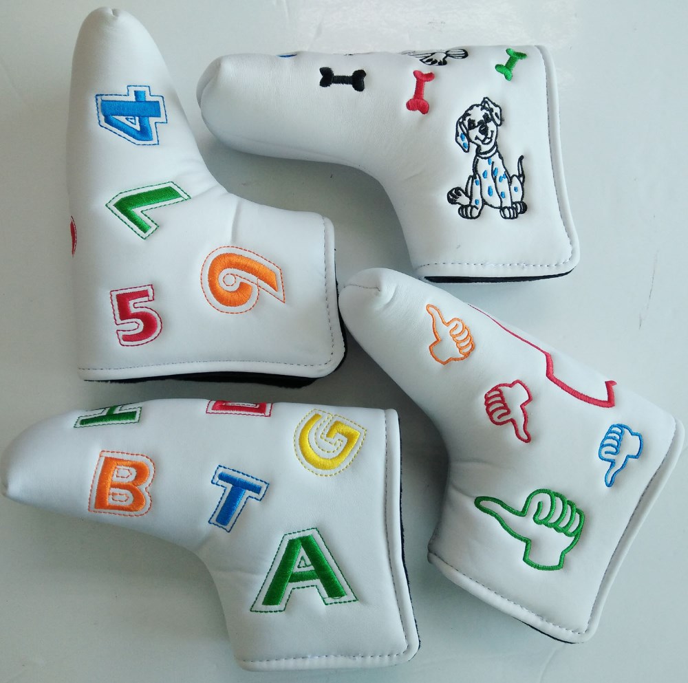 Wholesale New design head cover PU leather golf putter cover