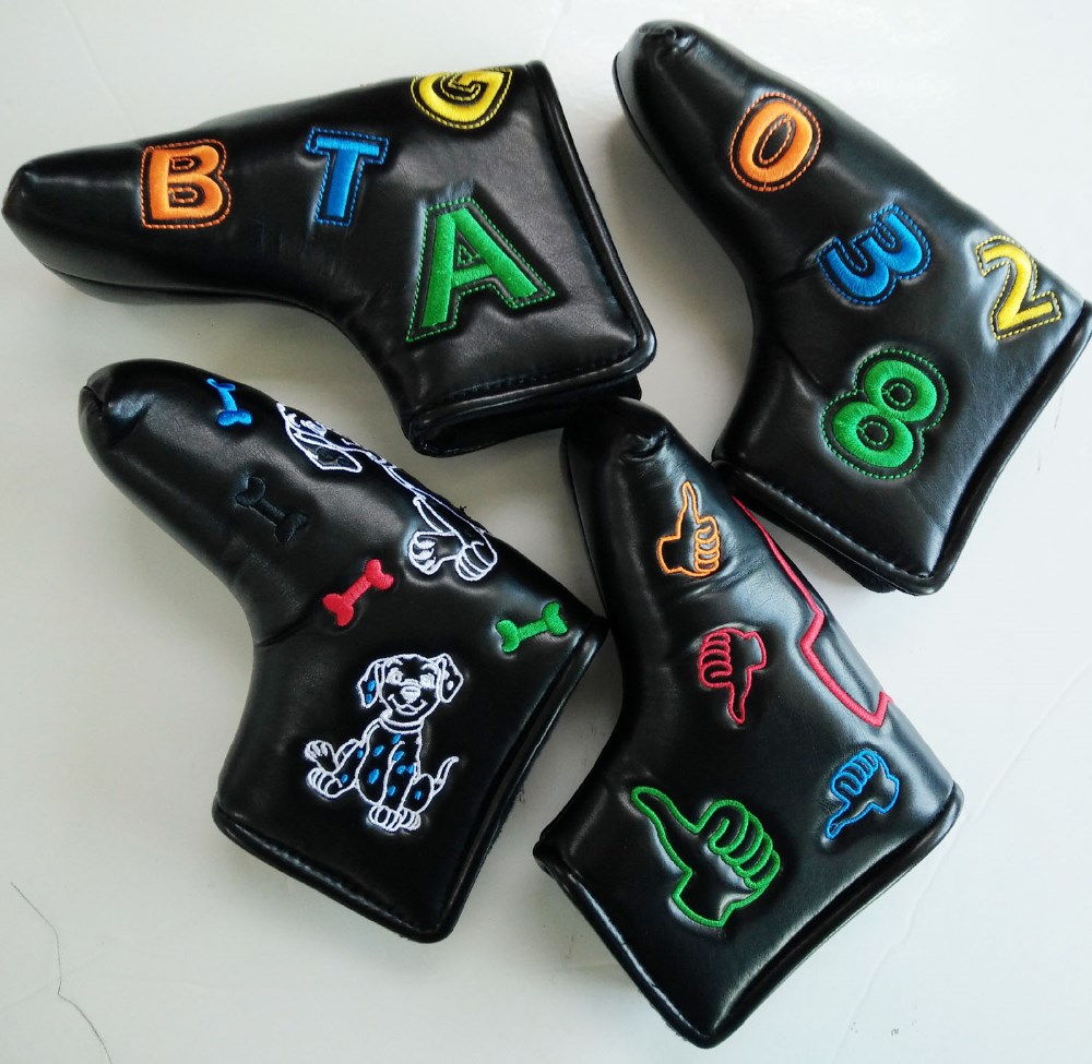 Wholesale New design head cover PU leather golf putter cover