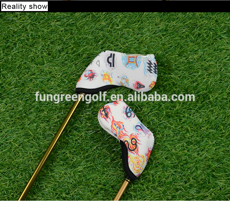 knitted Golf club head cover 1set/9pcs custom golf iron cover